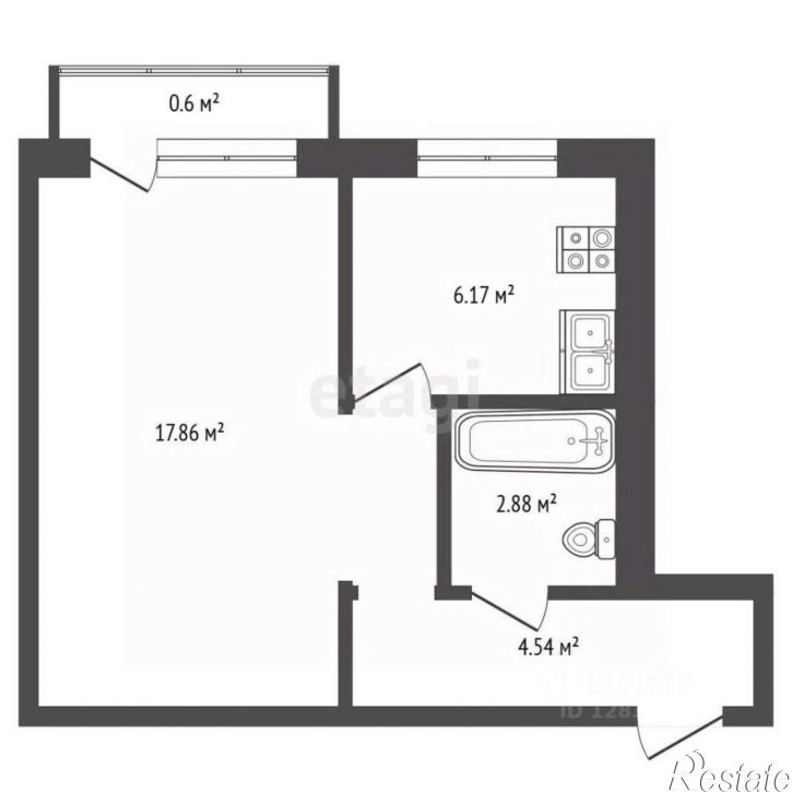 1-комн квартира б-р Победы, 14,  д. 14