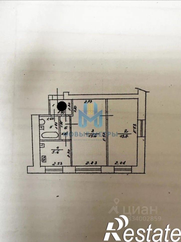 2-комн квартира проспект Циолковского, 27Б,  д. 27Б